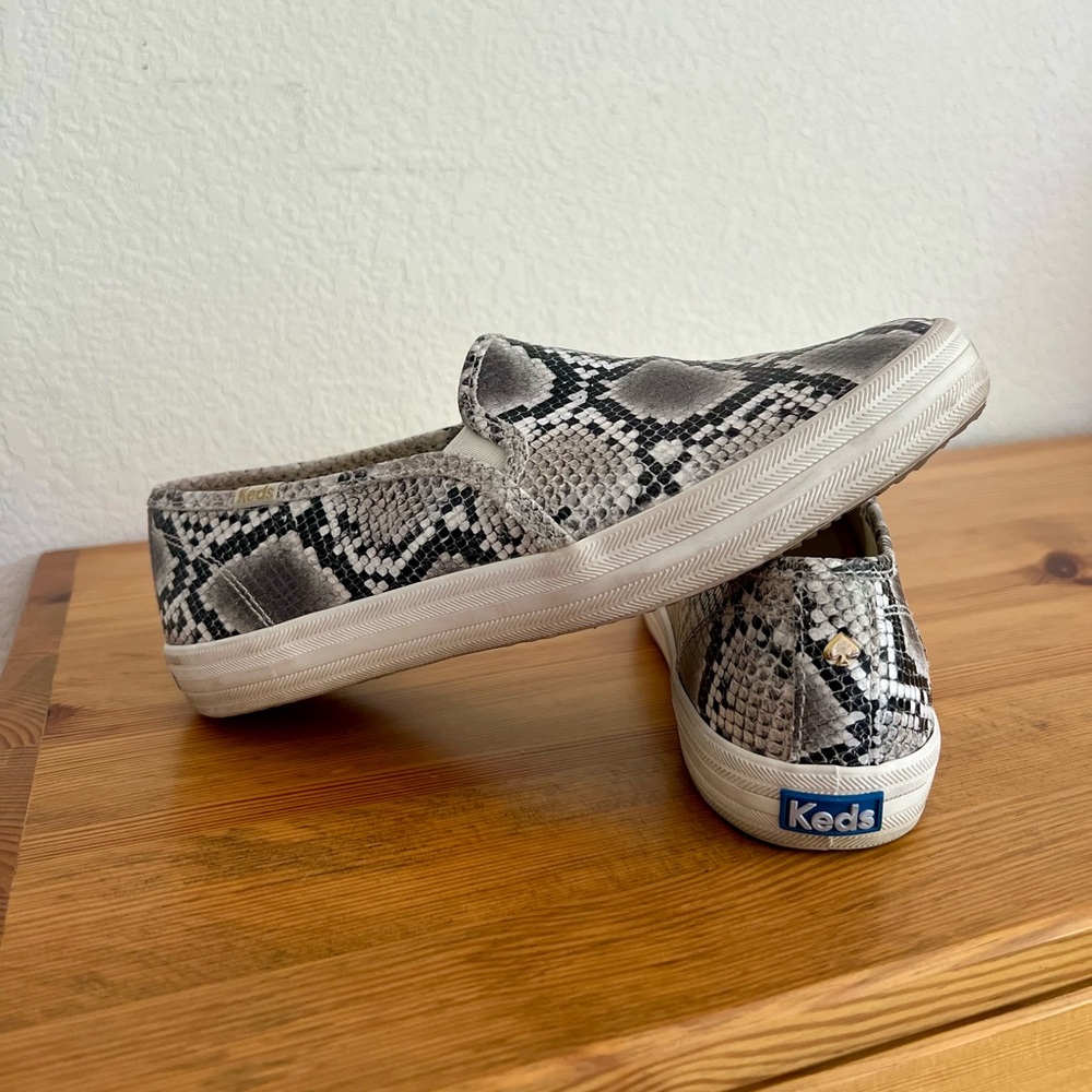Keds X Kate Spade New York Double Decker Snake-embossed Sneakers